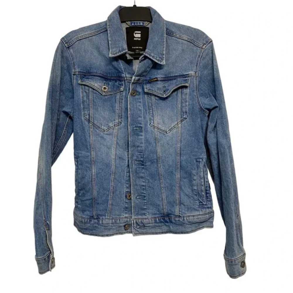 G-Star Raw Slim Womens Blue Jean Denim Jacket Size X-Small